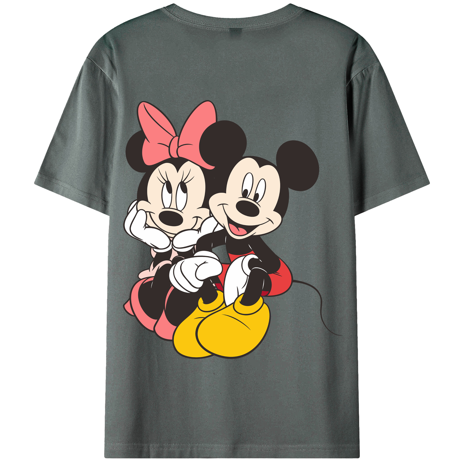（画像用） ミッキーマウス Mickey Mouse 綿100％半袖Tシャツ（背面プリント）